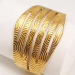 دستبند زنانه بنگل طلایی ژوپینگ کد 506