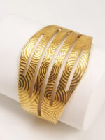 دستبند زنانه بنگل طلایی ژوپینگ کد 506