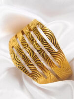 دستبند زنانه بنگل طلایی ژوپینگ کد 506