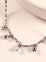 پابند مرواریدی نقره ای ژوپینگ کد 507