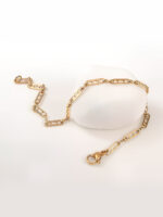 دستبند زنانهمینیمال طلایی ژوپینگ کد 520