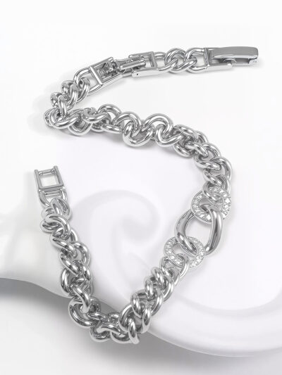 دستبند زنانه نقره ای برند ژوپینگ کد 521