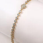 دستبند زنانه ژوپینگ طلایی کد 524