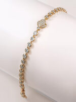 دستبند زنانه ژوپینگ طلایی کد 524