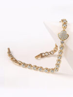 دستبند زنانه ژوپینگ طلایی کد 524