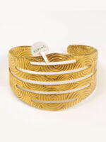 دستبند زنانه بنگل طلایی ژوپینگ کد 506